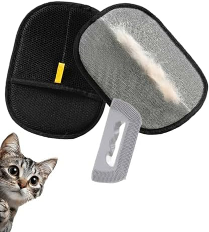 MEDB Pet Hair Remover, Electrostatic Pet Hair Removal Glove, Reusable Cat & Dog Hair Remover for Couch, Furniture, Carpet, Curtain, Upgraded Animal Fur Removal Tools, Cat Grooming Gloves-1 PCS by MEDB