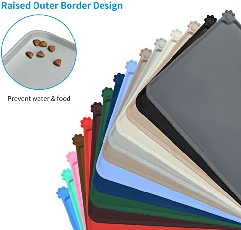 AUDWUD Waterproof Silicone Pet Feeding Mats,Anti-Slip Dog Food Bowl Pad - Image 3