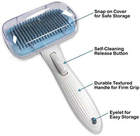 Pets First Premium Dog Brush & CAT Brush Self Cleaning Dog Slicker Hair Brush Easy to Clean Best Pet Grooming Brushes Shedding Grooming Tools for Dogs and Cats. Beautiful Gift for the Groomer! - Image 4