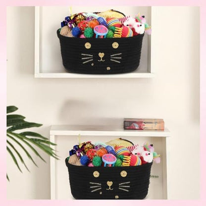 Zopeal 58 Pcs Cat Toy Set with Storage Basket Indoor, Black, 9.8 Inch - Image 6