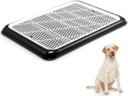 Mifoci Dog Pee Pad Holder Potty Tray Portable Dog Litter Box Toilet Training for Indoor Outdoor Small Medium Large Pet Puppy(Black,25.59 x 18.9 Inches,1 Pcs) by Mifoci