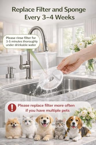 Viva Paws Cat Water Fountain Stainless Steel – Ultra-Quiet Automatic Drinking Fountain for Cats, 2.2L Indoor Pet Fountain with 4-Stage Filtration for Fresh & Clean Water - Image 5