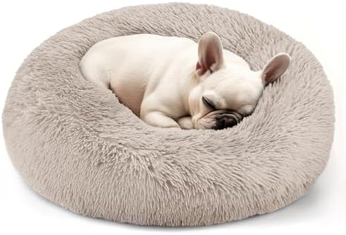 Hoewina Dog & Cat Bed, 20in Cat Beds for Indoor Cats (Brown) by Hoewina
