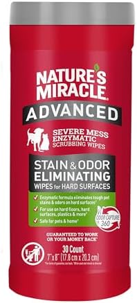 Nature's Miracle Advanced Pet Stain & Odor Eliminating Wipes, 30 Count by NaturesMiracle