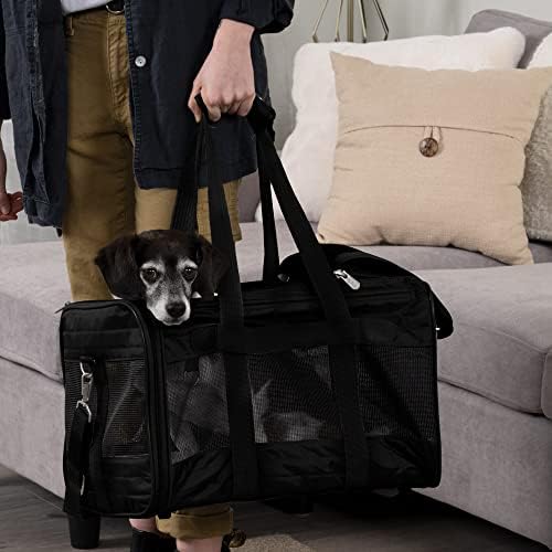 Sherpa Original Deluxe Travel Pet Carrier, Airline Approved - Black, Large - Image 2