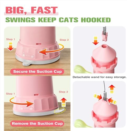 Interactive Cat Toys Play Chase Exercise, Powerful Cat Suction Cup Toy - Image 5