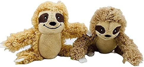 Glow Pups Hide and Seek Dog Toy, Plush Sloth in Tree, Squeaky Interactive Fun, Promotes Mental Stimulation, Keep Your Dog Entertained, Easy to Clean, Soft & Plush, Large, Brown/Green