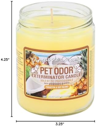 Pet Odor Exterminator Candle, Pineapple & Coconut - Pack of 2 - Image 2