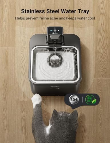 DownyPaws Cat Water Fountain Cordless, Pet Fountain, 84oz/2.5L, Black Pro - Image 5