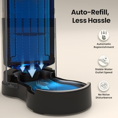 CZPET Gravity Dog Water Bowl Dispenser, Wider Mouth (7L, Black) - Image 6