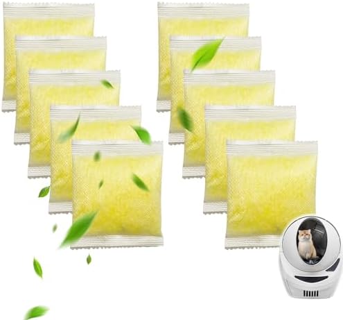 10 PCS Cat Litter Deodorizer Refills Compatible with Whisker OdorTrap Pod,Odor Remover Refills for Litter-Robot 4 Waste Bags & Litter-Robot 3 Waste Drawer, Litter Box Odor Eliminator (Lemon) by Unknown