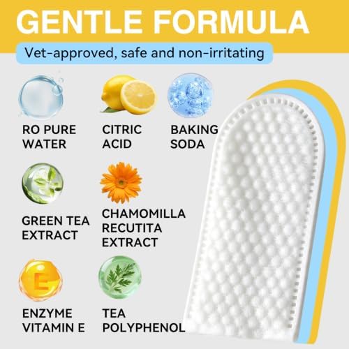 Pet Dental Finger Wipes, Hypoallergenic, Rinse-Free, Thick Dual-Textured Mouth Cleaning Wipes Effective Teeth Cleaner for Dogs & Cats(50pcs, Unscented) - Image 3