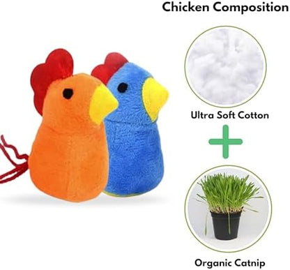 Catnip Cat Toy, 2 Pack Chicken Bird Interactive Chew Kicker Toys, cat Toys for Indoor Cats, Boredom Relief Kitten Exercise, Soft Durable for All Breed - Image 2