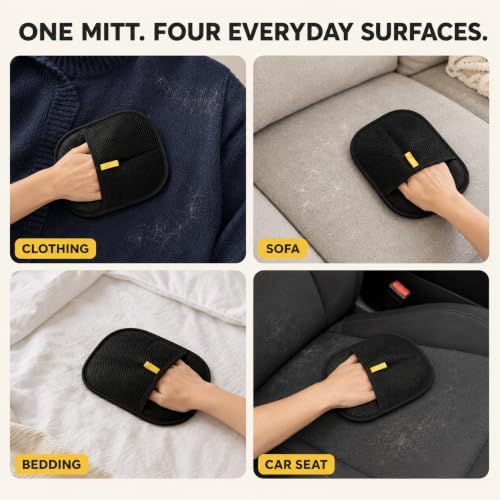 Pet Hair Removal Glove for Dogs and Cats, Reusable Electrostatic Five-Finger Hair Remover for Clothes, Couch, Carpet, Car Seat - Image 4