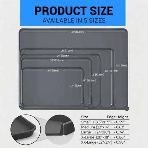 Reopet Silicone Pet Feeding Mat - Waterproof & Non-Slip Dog Cat Placemat - Image 3