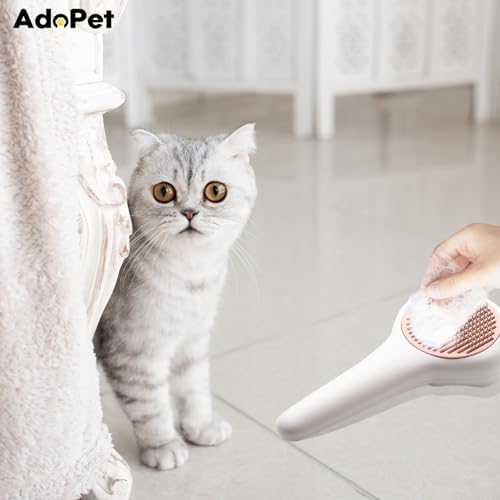 Self-Cleaning Pet Grooming Brush – Smooth Grooming Brush for Dogs and Cats, Easy Hair Removal with the Push of a Button, Gentle Shedding Remover for Small Pets (Cat Paw) - Image 5