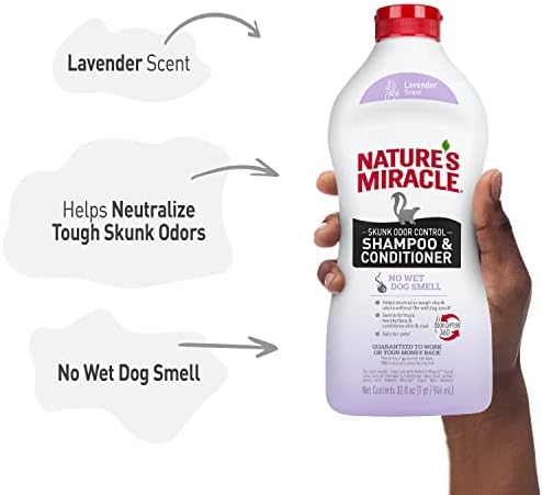 Nature's Miracle Skunk Odor Control Shampoo & Conditioner Lavender Scent 32 Ounces, Odor Control Formula (Pack of 2) - Image 6