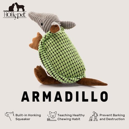 Hollypet Armadillo Squeaky Dog Toys for Medium Large Dogs, 14" - Image 4