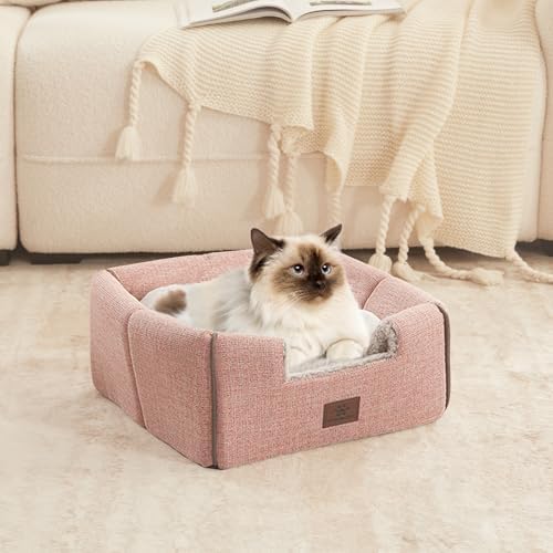 WINDRACING Cat Bed for Indoor Cats - Cats Cave Bed Cat House Cat Tent with Removable Washable Cushioned Pillow, Soft Kitten beds, & Furniture, for Small and Medium Pet Bed - Image 2