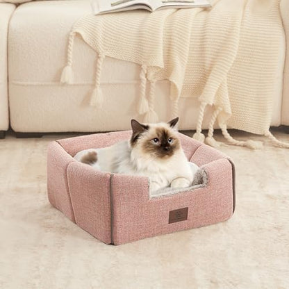 WINDRACING Cat Bed for Indoor Cats - Cats Cave Bed Cat House Cat Tent with Removable Washable Cushioned Pillow, Soft Kitten beds, & Furniture, for Small and Medium Pet Bed - Image 2