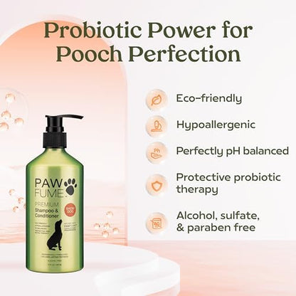 PAWFUME Deshedding Dog Shampoo and Conditioner, Show Dog, 1-Pack - Image 3