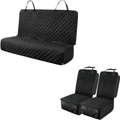 PETICON Dog Car Seat Covers, Full Protection Front Seat Car Cover for Cars and Nonslip Durable Pet Back Seat Bench Covers for Trucks, SUVs, Jeep, Bundle by PETICON
