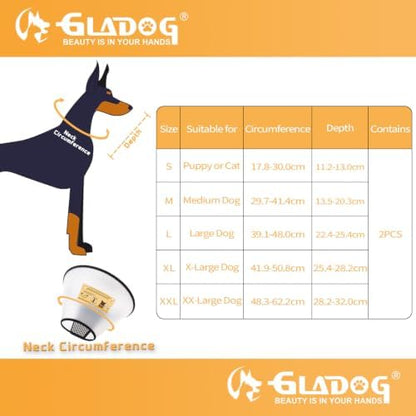 Soft Dog Cone Collar, 2 PCS (for Exact Size) Flexible Plastic Cone for Dogs After Surgery, Dog Recovery Collar, Adjustable E-Collar for Large/Medium/Small Dogs Cat, Comfy Elizabethan Collar (XL) - Image 4