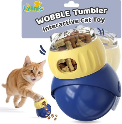 Interactive Cat Toy for Indoor Cats Treat Puzzle Feeder Dispenser by JoyBruko