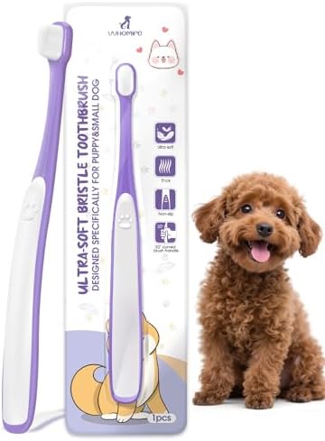 Small Dog Toothbrush, Mini Head, Soft Bristles, Under 30 lbs by V%C2%B2alueHomeLife