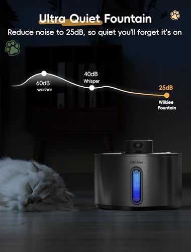 Stainless Steel Cat Water Fountain, Cordless Fountain for Cat & Dogs Indoor - Image 6