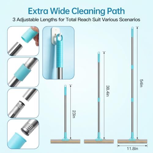4 in 1 Carpet Rake for Pet Hair Removal, Pet Hair Remover Tool with Metal Scraper & Silicone Brush,54'' Adjustable Handle, 4 PCS Carpet Scraper Set, Dog Cat Hair Remover for Sofa, Couch, Car, Rug - Image 5