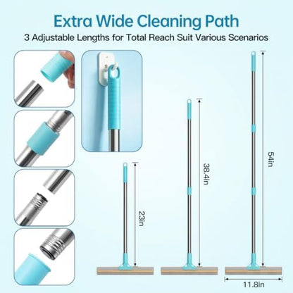 4 in 1 Carpet Rake for Pet Hair Removal, Pet Hair Remover Tool with Metal Scraper & Silicone Brush,54'' Adjustable Handle, 4 PCS Carpet Scraper Set, Dog Cat Hair Remover for Sofa, Couch, Car, Rug - Image 5