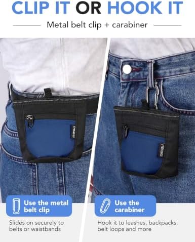1¼-Cup Magnetic Closures Dog Training Treat Pouch with Clip (Blue) - Image 4