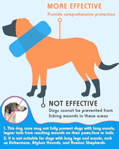 Inflatable Dog Pillow Cone Collar After Surgery, Donut Soft Neck Cone for Pug Dachshund Medium Dogs, etc, Recovery E Collar to Stop Licking Paw - Image 5