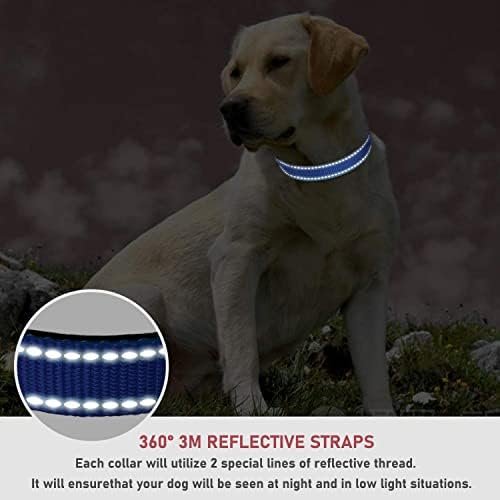 Reflective Dog Collar, Puppy Collar with Buckle Adjustable, Navy Blue XXS - Image 4