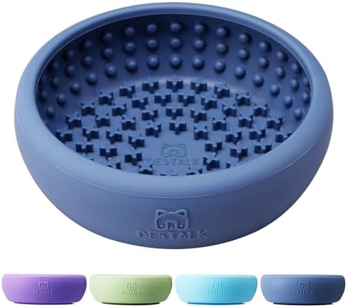 Dog Lick Bowl, Bestalk Anxiety Relief Lick Mat for Dogs, Non-Slip Freeze Licking Bowl Enrichment Puzzle Feeder for Distraction, BPA Free Silicone, Dishwasher Safe by BESTALK