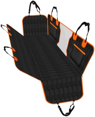 Falafa Dog Car Seat Cover for Back Seat, Waterproof Non-Slip Car Seat Cover for Dogs Pets, Car Back Seat Protector Portable Dog Hammock, Suitable for Cars, SUVs and Trucks by Falafa