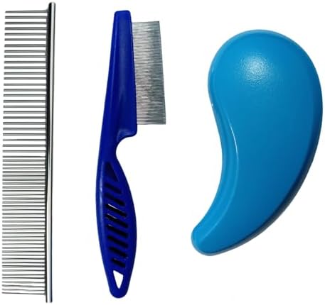 3 PCS Puppy Brush Grooming Kit (Blue) by MAEELOU