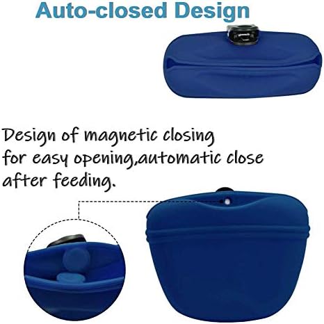 RoyalCare Silicone Dog Treat Pouch-Small Training Bag-Portable Dog Treat Bag for Leash with Magnetic Closure and Waist Clip[US Design Patent] - Image 5