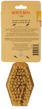 Burt's Bees for Pets Double Sided Pin and Hemp Bristle Dog Brush - Image 5