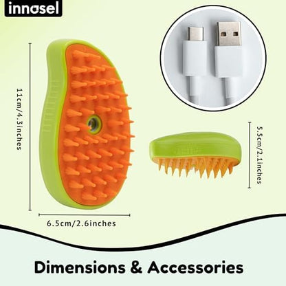Cat Steam Brush for Shedding, Steamy Grooming Comb with Anti-Static Spray for Cats & Dogs, Gentle Defur Comb for Tangled & Loose Hair, Ergonomic Pet Mist Brush Design, Cepillo de Vapor para Gato Perro - Image 6
