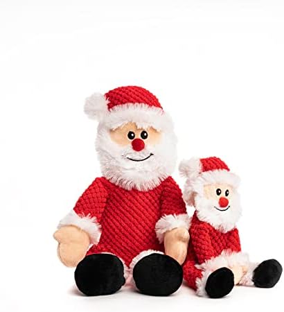 fabdog Floppies Plush Dog Toys - Cute Holiday-Themed Squeaky Dog Toy - Best Squeak Toy for All Breeds | Ideal Small Santa - Image 2