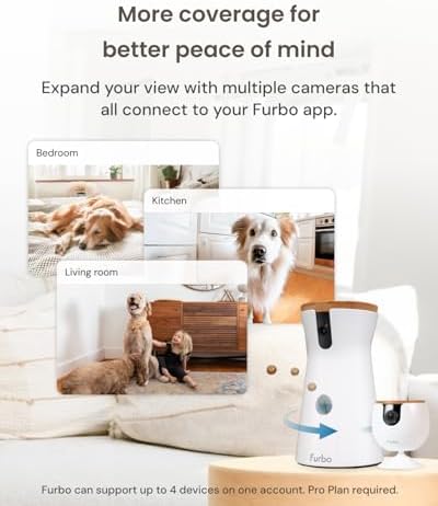 Furbo 360° Dog Camera + Mini [New Subscription Required at Setup] 2-Camera Bundle Nanny Subscription: Dog Safety & Home Security Alerts, Pet Camera with Speaker, Phone App & Night Vision - Image 3