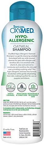 TropiClean OxyMed Hypoallergenic Dog Shampoo for Allergies and Itching, Skin Soothing Shampoo for Pets with Sensitive Skin, Tearless, Cat Safe, 20oz. - Image 2