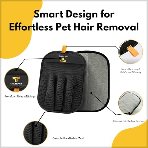 Pet Hair Removal Glove – Reusable Pet Hair Remover for Couch, Clothes, Car & Laundry | Works on Dogs & Cats | Multi-Surface Pet Hair Removal Tool - Image 2