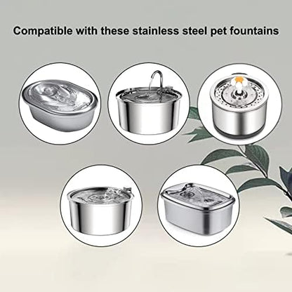 Cat Water Fountain Pump for 3.2L/108oz Stainless Steel Cat Water Fountain and 67oz/2L Stainless Steel Cat Fountain, Petilog Pet Fountain Pump, Ultra Quiet Cat Fountain Pump - Image 2