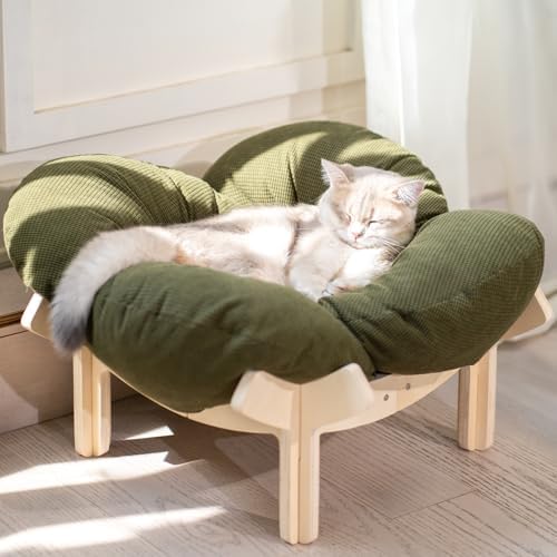 CHEERHOME PETS Elevated Cat Bed for Indoor Cats Couch Sofa Flower by CHEERPALS