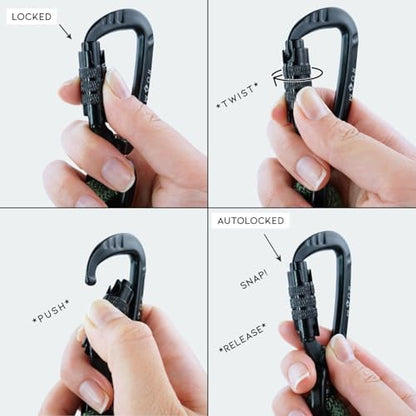 MADE TO ROAM Premium Explorer Leash - Climbing Rope Leash with Autolocking Aviation Aluminum Carabiner - Utah Glow, 4ft - Image 4