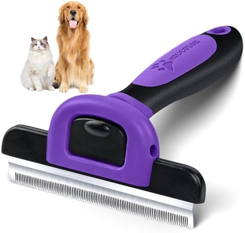 MIU COLOR Pet Grooming Brush, Deshedding Tool for Dogs & Cats, Purple by MIUCOLOR
