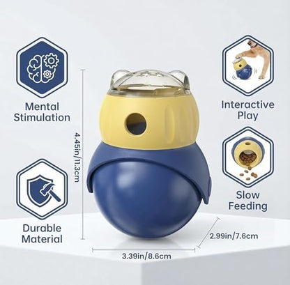 Cat Interactive Puzzle Feeder Toy, Adjustable Dog Toys Treat Food Dispenser for Indoor Cats, Safe Material for IQ Training, Relieve Boredom, Mental Stimulation and Bloat Prevention, Gifts - Image 2